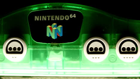 Front-of-Green-Nintendo-64-Console-SLIDE-LEFT