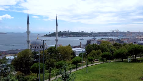 Time-Lapse:Summer-landscape-view-of-Istanbul-city,Bosporus-and-Europe-side-in-Istanbul,Turkey