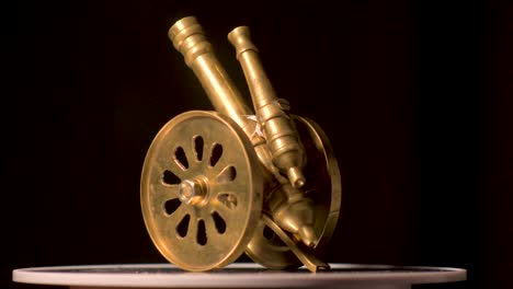 Cannon-miniature-model-on-turntable-Ramadan-weapon-copper