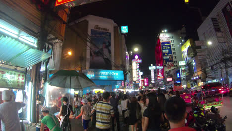 Bangkok-Thailand,-circa-:-timelapse-walking-at-China-Town-in-Thailand