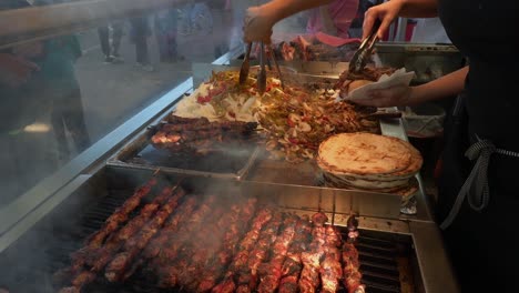 steak-kabobs-on-the-grill-at-a-food-stand-during-the-North-Carolina-State-Fair