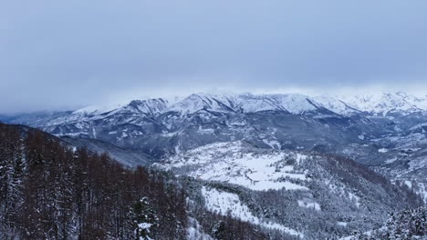 Winter-landscape,-beautiful-aerial-views