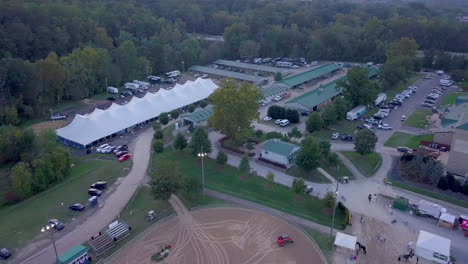 Aerial-footage-of-a-show-jumping-course-at-an-equestrian-park-in-Maryland-during-a-horse-competition
