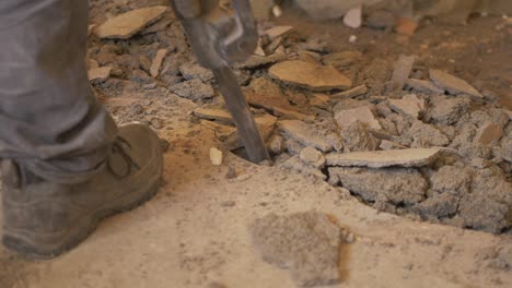 Kango-hammer-real-time-breaking-up-concrete-floor