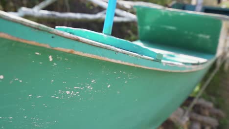 Close-up-of-textured-old-boat