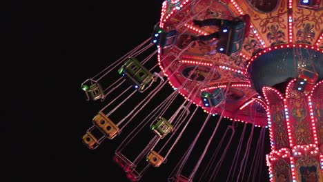 Colorful-slow-motion-carousel-at-night-in-a-park