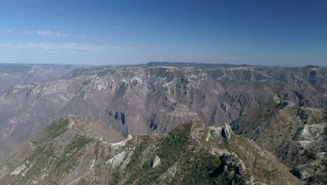 Aerial-wide-shot-of-the-Urique-Canyon-in-Divisadero,-Copper-Canyon-Region,-Chihuahua