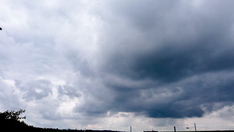 Motiontimelapse-of-stormy-weather-at-the-countryside-in-Germany