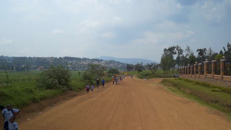 Gimble-shot-of-a-street-outside-Kigali,-Rwanda