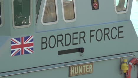 Border-force-boat-in-the-Dover-docks,-UK
