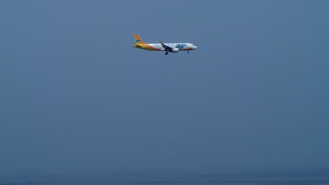 Tracking-shot-of-Cebu-Pacific-Airlines-plane-preparing-for-landing