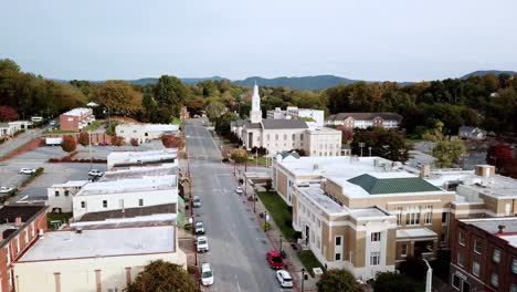 Lenoir-NC,-Lenoir-North-Carolina-Downtown-Aerial-in-4k