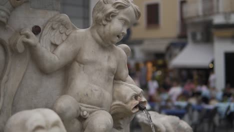 Detail-of-Fontana-di-Sant'Andrea-fountain-in-the-center-of-Amalfi,-Italy
