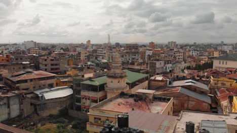 The-old-town-of-Mombasa,-Kenya.-Aerial-shots