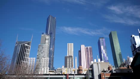 Melbourne-city-skyline-timelapse-during-daytime