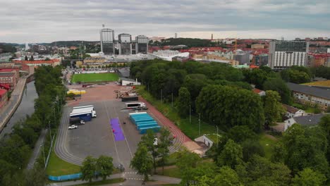 Luftaufnahmen-über-Dem-Wunderschönen-Teil-Von-Göteborg-Namens-Garda-In-Schweden