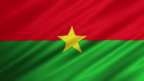 Flagge-Von-Burkina-Faso-Winkt-Im-Hintergrund
