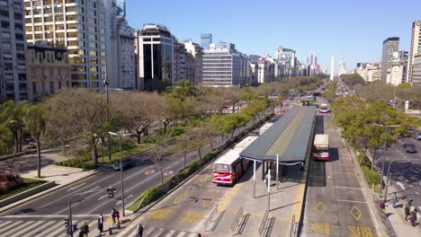 Aerial-shot-of-a-Metrobus-station-on-9