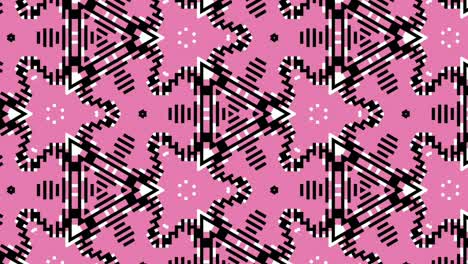 Black-pattern-in-pink-background-scrolling-down---animation