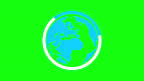 Globe-Rotating,-animated-Globe-Rotating-greenscreen