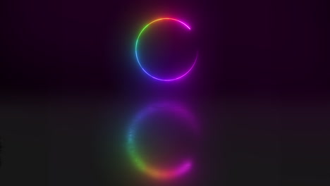 Beleuchtete-Regenbogen-Neonlichter-In-Kreisform