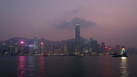 Insel-Hongkong-In-Der-Abenddämmerung