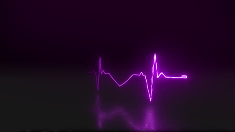 Purple-digital-cgi-heart-beat-against-black