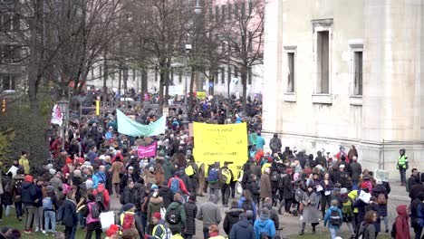 Timelapse-of-environmental-demonstration-in-german-city-munich-to-protect-the-planet