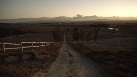 4k-drone-footage-of-an-empty-path-on-a-ranch