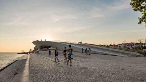 Time-Lapse-MAAT,-Museum,-Art-and-Architecture-Museum-,-Lisbon
