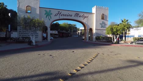 Mexico-Tourism---Entrance-to-Oasis-Town-of-Mulege-in-Big-California-Sur