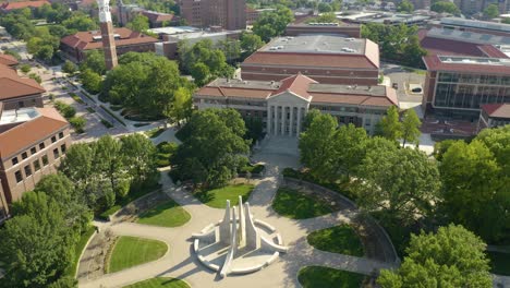 Aerial-View-Engineering-Fountain-Purdue-Mall