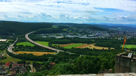 A-Panorama-shot-of-a-picturesque-city-nsteled-in-valley-in-the-Black-Forest