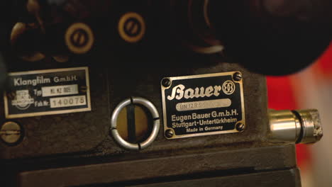 Close-up-of-a-rare-and-unique-Bauer-B12-cinema-35mm-film-projector