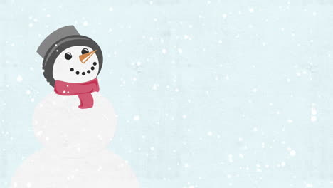 An-animated-snowman-enjoying-the-winter-snow