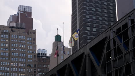 Flags-at-half-mast-over-the-Port-Authority-in-Manhattan