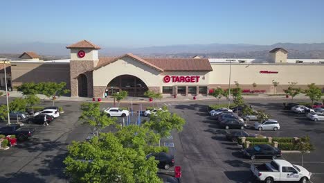 Aerial-View-of-Target-Retail-Store,-Los-Angeles-California-USA