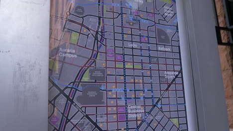 Map-of-Downtown-Denver,-Colorado-with-bus-routes-displayed