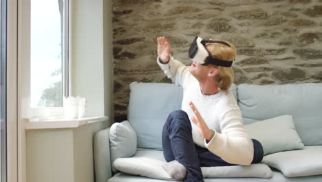 Virtual-Reality,-Gaming-Und-Metaverse-Mit-Mann