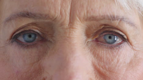 Closeup-for-optical-vision-exam-of-a-senior-woman