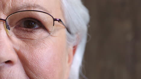 Closeup-portrait-of-a-senior-woman's-eye