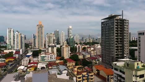 Luftdrohnenaufnahmen-Des-Wohngebiets-Von-Panama-City