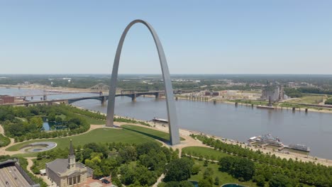 Amazing-Aerial-View-of-The-Gateway-Arch-in-St