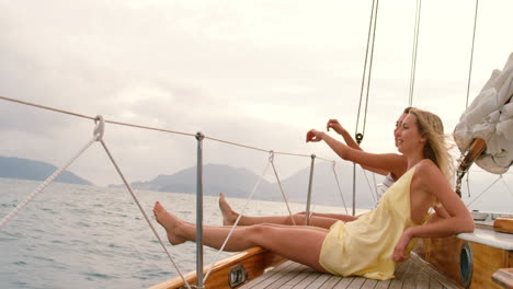 Two-content-women-enjoying-a-cruise-sitting