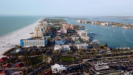 Aerial-High-Shot-Clearwater-Beach-Florida,-Clearwater-Florida