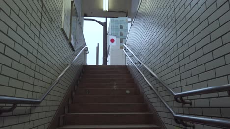 4k-video-while-walking-up-from-the-subway-station-in-Tokyo-in-newyear-day