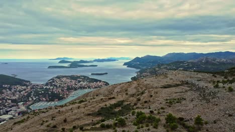 Incredible-aerial-landscape-of-Dubrovnik-city-and-Elaphiti-Islands-in-Croatia