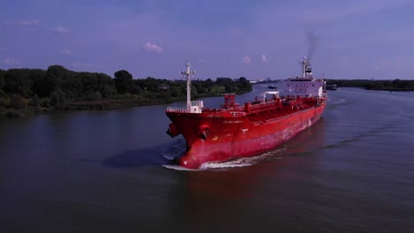 Forward-Bow-Of-Celsius-Mexico-Chemical-Tanker-Navigating-Oude-Maas