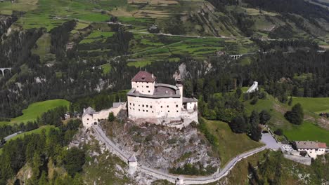 Aerial:-medieval-Tarasp-castle-from-the-air-4