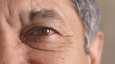 Closeup-portrait-of-a-senior-man's-eye